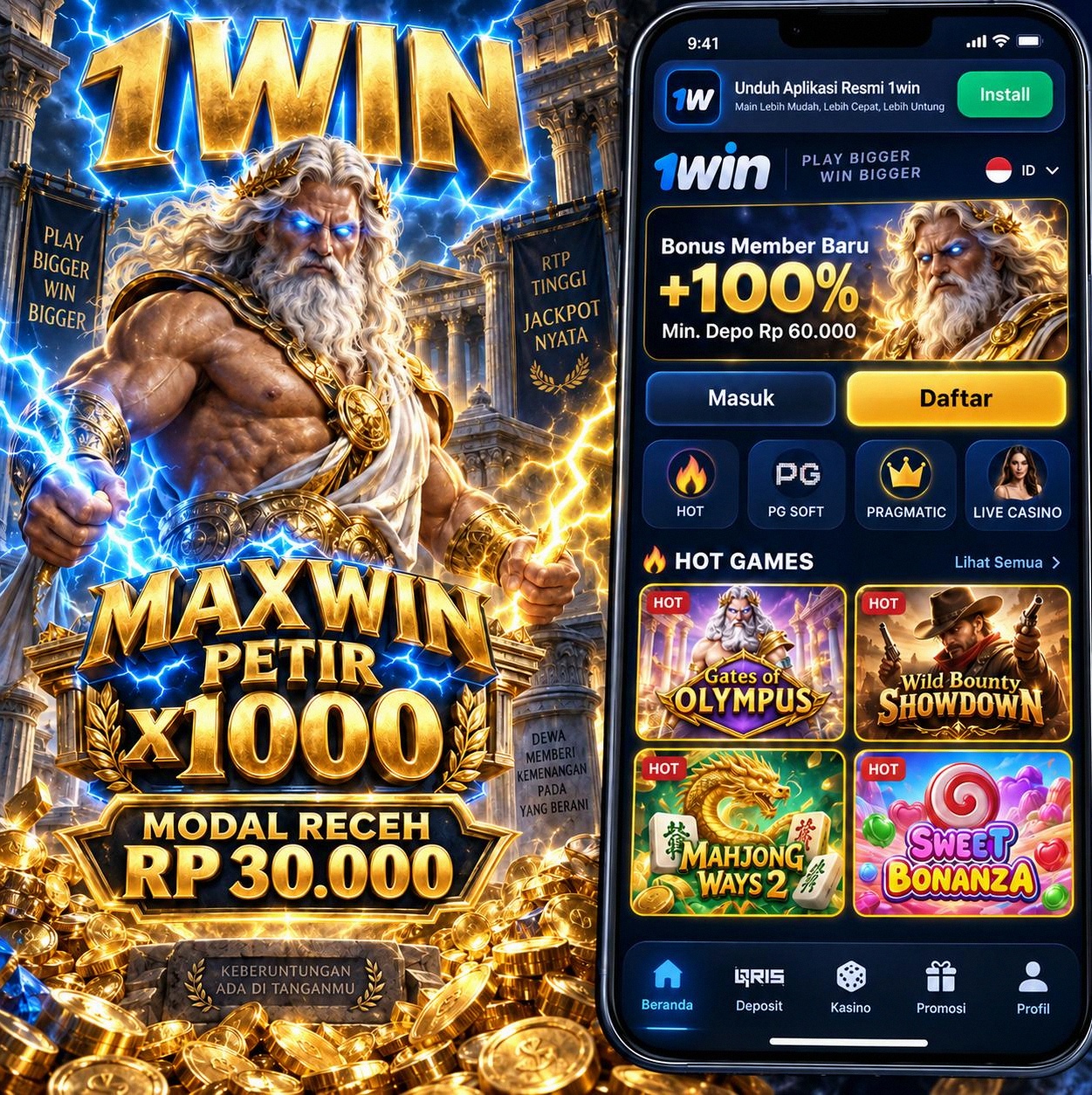 1WIN - 1win Link Alternatif Game Kasino dan Slot Online